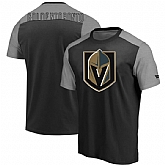 Vegas Golden Knights Fanatics Branded Iconic Blocked T-Shirt Black Heathered Gray